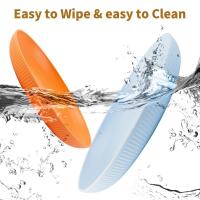 23cm Round Salad Dessert Dinner Plate Stackable Unbreakable Reusable 4Pcs Wheat Straw Dish Microwave Safe Fruit Plate for Dining - details 1