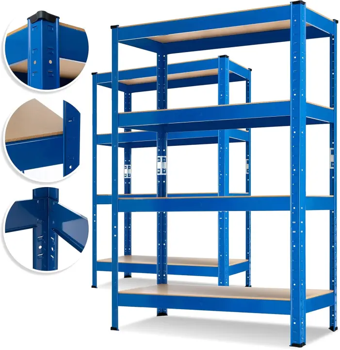 Estantería de Almacenamiento para Cargas Pesadas 180 x 90 x 40 cm, Hasta 875kg, 5 Estantes Ajustables, Tablero de Fibra de Densidad Media y Metal - 1
