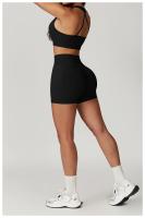 Shorts de Yoga de Cintura Alta Ajuste de Barriga, Levantamiento de Cadera, Ropa de Gimnasio de Nylon Zapatillas de Correr para Primavera/Verano - details 10