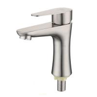 Grifo monomando para lavabo de cocina, grifo monomando para lavabo de acero inoxidable, agua fría, para baño - details 0