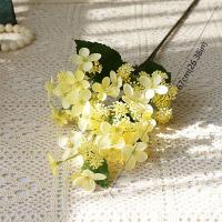 Flores de hortensia artificiales grandes, ramas de hortensia de seda hechas a mano de plástico, flores falsas coloridas realistas, Material Floral - details 0