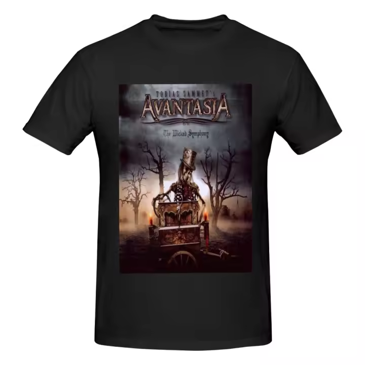 Avantasia-Camiseta de manga corta para hombre, Camisa de algodón, color negro, The Wicked Symphony - 1