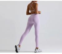 Mallas de Yoga para mujer, Leggings deportivos de cintura alta, elásticos, sin costuras, para gimnasio - details 3
