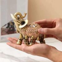Estatua de adornos de resina de elefante, Feng Shui tradicional chino, artesanías de la suerte, muebles decorativos, decoraciones de escritorio para el hogar - details 1