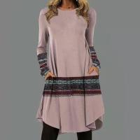 Vestido de manga larga de otoño sprint, vestidos estampados para mujer - details 2