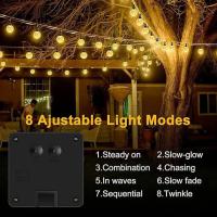 Guirnalda de luces solares para exteriores, 12M, 100 LED, impermeables, 8 modos, para interior y exterior, para jardín, Patio, fiesta - details 9