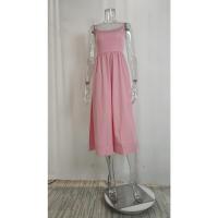 Vestido Midi Sin Mangas De Encaje Rosa Elegante Para Mujer Verano 2024 Estilo Casual Traje De Vestir A-Line Zipper - details 4