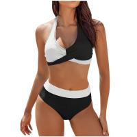 Bikini con estampado floral para mujer, traje de baño de dos piezas, de cintura alta, para adolescentes - details 6
