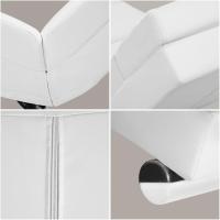 Chaise Longue Tumbona XXL London 186x89x55cm Sillón Ergonómico de Salón Oficina 180Kg Cuero Sintético Blanco - details 3