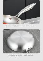 Sartén de acero inoxidable 304, sartén antiadherente multifuncional sin recubrimiento, herramientas de cocina plegables, utensilios de cocina - details 7