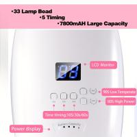 Secador de uñas con lámpara LED UV, luz de uñas de Gel, lámpara de uñas recargable con ajuste de temporizador, lámpara de Uñas de Gel UV para uñas de Gel - details 4