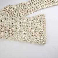 Top corto de ganchillo de manga larga para mujer, ropa de calle de punto con malla ahuecada, Y2k, 2025 - details 8