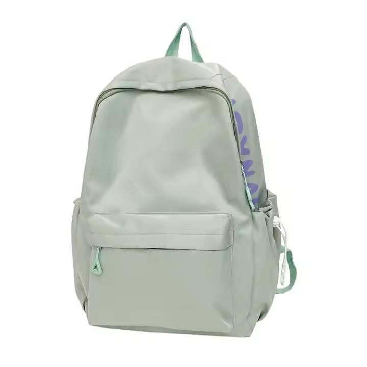Gran capacidad, color sólido, mochila, campus, mochila, letras, mochila escolar, estilo bosque, simplicidad urbana, nailon - 1