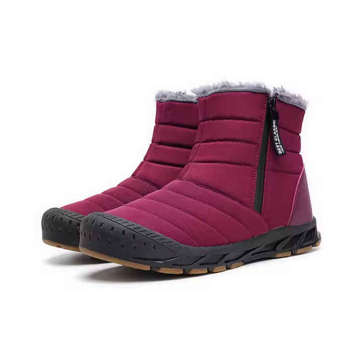 Botas de nieve impermeables para mujer, botas de invierno para hombre, botines cálidos con forro de piel - 1