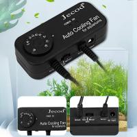 Ventilador de refrigeración para acuario con conversión de frecuencia, ventilador de refrigeración silencioso ajustable para pecera, Control automático de temperatura negro - details 8