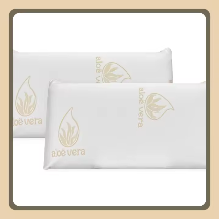 Almohada Viscoelástica Aloe Vera Visco |   Máximo Confort y Excelente Adaptabilidad con Propiedades Antiestrés |   2 Unidades de 75 x 40 cm - 1