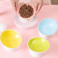 Cuenco de cerámica para gatos, cuenco creativo con boca inclinada para mascotas, base alta, antideslizante, multiusos, cuenco de alimentación para comida de perros, contenedor de agua - details 3