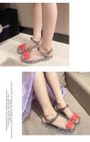 Zapatos de gelatina de cristal para niñas a la moda, zapatos de princesa coreana, sandalias Baotou para niñas - details 21
