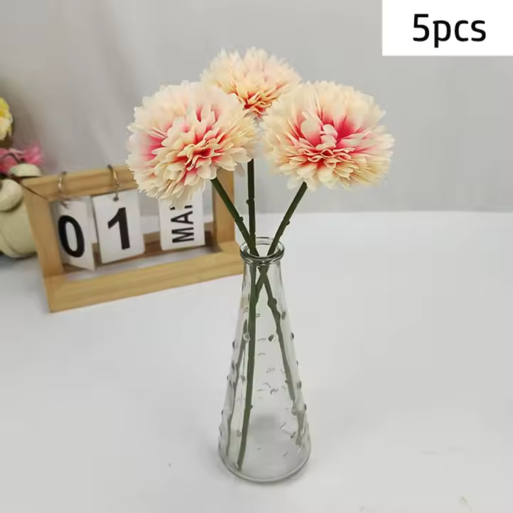 Bola de crisantemo Artificial de 30cm, accesorios DIY, accesorios de fotografía, flor de hortensia Artificial, multiescena, 5 uds. - 1