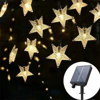 Guirnalda de luces solares para exteriores, luces LED impermeables alimentadas por energía Solar para Navidad, Patio, jardín, Patio, porche, decoración de boda - details 4