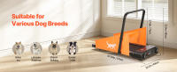 SucceBuy Cinta de correr para perros medianos, capacidad de peso de 200 libras, cinta de correr eléctrica para perros, cinta de correr para mascotas de interior con pantalla LCD y barra plegable en forma de U, cinta de correr para perros para hacer ejerci - details 1