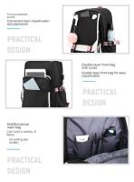 Mochila de escuela secundaria de estilo coreano para adolescentes, mochila de moda en blanco y negro para estudiantes, mochila escolar, bonita bolsa de libros - details 13