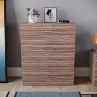 Cajónera de 5 Cajones de Metal con Tiradores y Rieles Soporte Exclusivo Antideinclinación para Cajón Muebles de Dormitorio Riano en Blanco - details 11