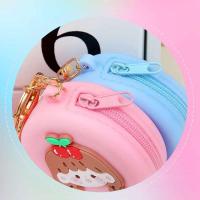 Nueva cartera monedero de silicona con forma redonda de animales de dibujos animados para mujer, llavero de regalo para niños - details 17