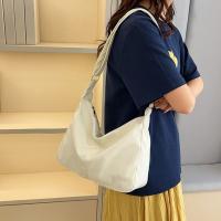 Bolso bandolera de lona informal de gran capacidad, bolso de hombro ligero de Color sólido, bolso Hobo con cremallera, trabajo - details 12