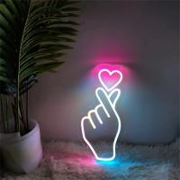 Luz de neón de corazón de mano LED USB decoración de pared luz para dormitorio Bar Pub restaurante fiestas de cumpleaños decoración de pared luz de neón, luz de neón de calavera - details 0