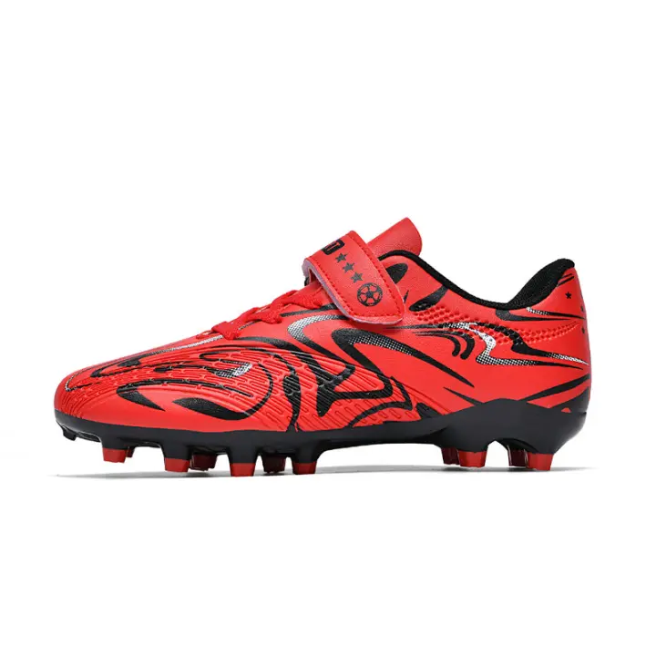 Tacos de fútbol para niños, zapatos de fútbol para terreno firme, zapatos atléticos para fútbol al aire libre - 1