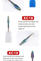 Parkson-brocas de carburo de tungsteno para uñas, herramienta de manicura, fresa de arco iris - details 3