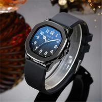 Relojes de marca XINEW genuinos de lujo de primera calidad para hombres, relojes de cuarzo simples con banda de silicona informal a la moda para estudiantes, reloj negro Erkek Barato Saat Montre Homme - details 2