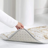 Alfombra de Baño en Mármol Dorado y Blanco Suave y Antideslizante para Interior y Exterior Alfombra Absorbente Personalizada para Decoración del Hogar - details 3