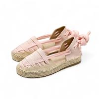 Sandalias Planas de Lona con Cordones de Yute Para Mujer Tendencia Elegante Cómoda y de Moda Para Primavera y Verano - details 7