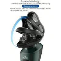 Afeitadora Eléctrica 9D Para Hombres Recargable Impermeable Recortadora De Afeitar Rotatorio Uso Seco Y Húmedo Con Batería Recargable - details 15