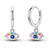 Pendientes coloridos de plata de circonio, cruz, calavera, torre de hierro, pluma estilográfica, taza de café, estrellas, regalos de mujer, joyería de boda - details 10