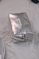 Minimalista Bolsa de Cosméticos de Plata PU Organizador Portátil con Alta Sensación - details 19
