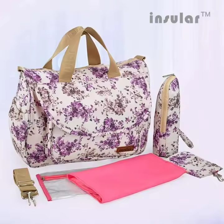 Marca Insular, cochecito de bebé grande, impermeable, momia, maternidad, pañal, viaje, enfermería, bolso de mano multifunción - 1