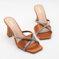 Sandalias sencillas con tacones de aguja y diamantes de imitación con punta cuadrada para uso exterior - details 8