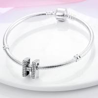 LAZA-abalorio de plata de ley 925 con 26 letras del alfabeto, abalorio de A-Z con nombre, compatible con Pulsera Original, collar, colgante, regalo de joyería - details 44