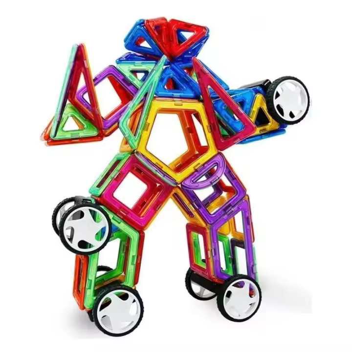78/102 piezas de mallas magnéticas para construir en 3D Conjuntos de bloques de construcción y edificación grandes con magnetismo Diseñador de construcciones y edificios Juguetes educativos para niños - 1