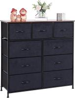 Cómoda con 9 cajones de tela, cómoda de dormitorio, mueble de almacenamiento, muebles de dormitorio, cómoda de 9 cajones, cómoda para cocina, oficina, pasillo, estilo rústico - details 27