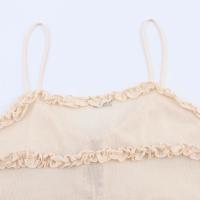 PB & ZA 2025 novedad de verano, top de punto con volantes franceses y cuello en V, ropa de mujer con tirantes dulces de temperamento simple - details 6