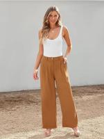 Cargo de cintura alta para mujer Pantalones rectos primavera-otoño - details 18