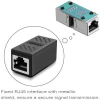 Extensor de Cable Ethernet, acoplador RJ45 cat 5 cat 6 cat6a, conector extensor, acoplador Ethernet hembra a hembra - details 4