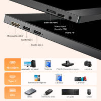 Monitor Portátil UPERFECT 15.6" 1080P FHD IPS Pantalla Táctil Resolución 1920*1080P - details 6