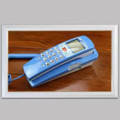 Teléfono fijo con cable, identificación de llamadas FSK/DTMF, ajuste de tono de llamada, soporte de devolución de llamada para teléfono fijo de oficina en casa - 1