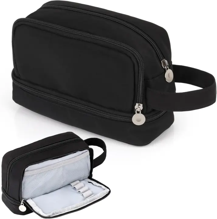 Estuche para lápices de gran capacidad con 3 compartimentos para niños y niñas, estuche organizador de papelería de escritorio con asa, portátil - 1