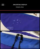 Bolso de pecho deportivo de gran capacidad para hombre, bandolera de nailon con contraste de Color, bolso de dumplings, impermeable, de estilo coreano, para exteriores - details 1